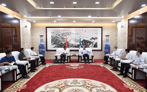 國(guó)家電網(wǎng)有限公司總經(jīng)理、黨組副書記辛保安會(huì)見寧夏回族自治區(qū)副主席吳秀章
