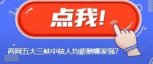 國網(wǎng)南網(wǎng)華能大唐國家能源三峽中核人均薪酬哪家強？