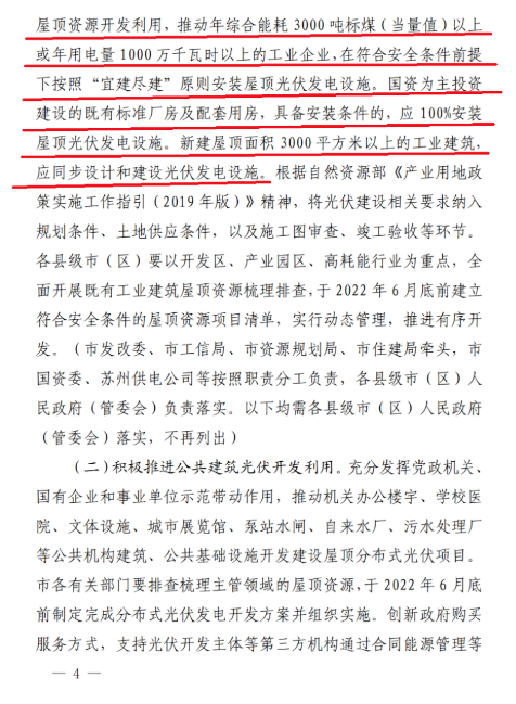 蘇州：國企廠房100%安裝分布式光伏！