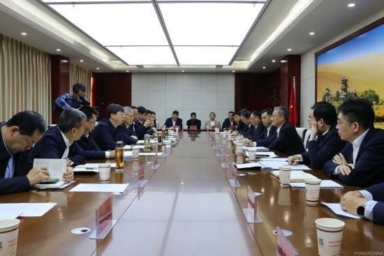 中國電建黨委副書記、總經(jīng)理王斌與酒泉市主要領導會談