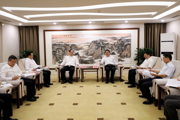 國務(wù)院國資委黨委書記、主任張玉卓會(huì)見湖南省委副書記、省長毛偉明