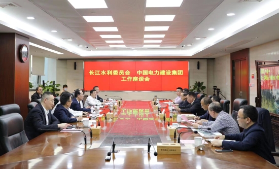 中國電建黨委書記、董事長丁焰章與長江水利委員會黨組書記、主任劉冬順會談